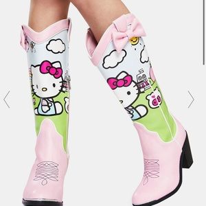 Hello Kitty Cowboy Boots!! Rare NIB Sold out from Dolls Kill!! Super cute size 7